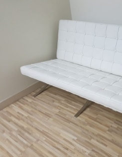 Barcelona Double Seat - White Leather