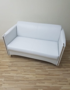 Elegante Double Seat - White Leather