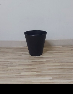 Waste Basket - Black / White PVC