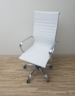 Office Chair - White Leather