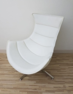 Retro Chair - White Leather