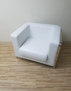 Classic Single Seat - White Leather