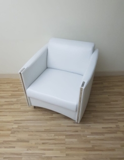 Elegante Single Seat - White Leather
