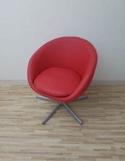 Tub Chair - Red Leather