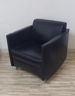 Elegante Single Seat - Black Leather