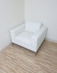 Arild Single Seat - White Leather