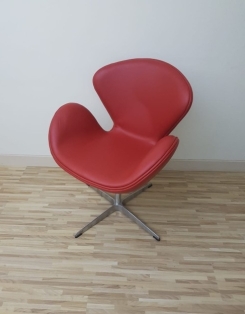 Swan Chair - Red Leather