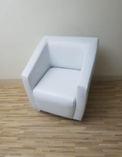 Royal Single Seat - White Leather