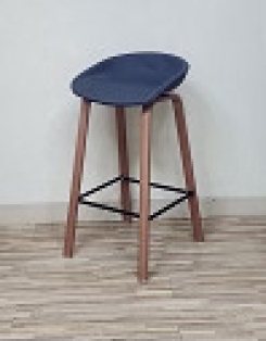 Bar Stool - Grey Fabric