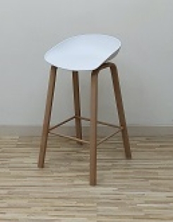 Bar Stool - White PVC seat